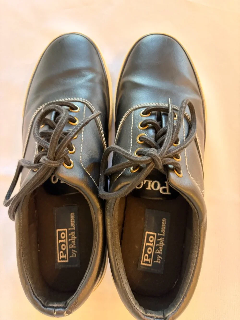 Men's Black Polo Lace Up Sneaker Size 13,